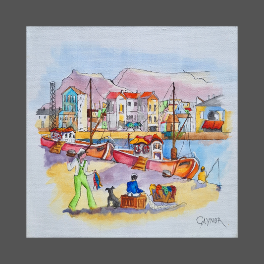 Gaynor - Acrylic & Ink on Canvas Panel 200mm x 200mm