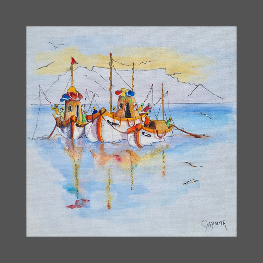 Gaynor - Acrylic & Ink on Canvas Panel 200mm x 200mm