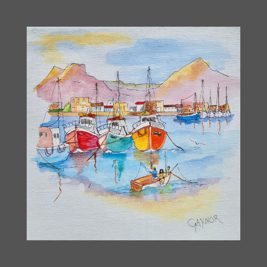 Gaynor - Acrylic & Ink on Canvas Panel 200mm x 200mm