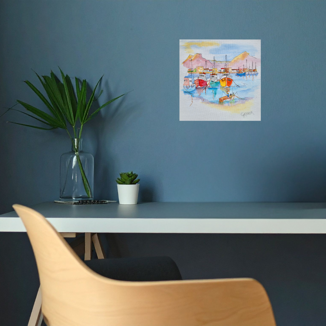 Gaynor - Acrylic & Ink on Canvas Panel 200mm x 200mm