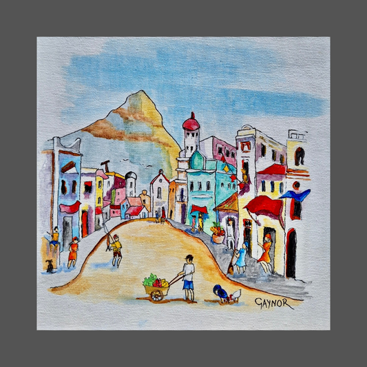 Gaynor - Acrylic & Ink on Canvas Panel 200mm x 200mm