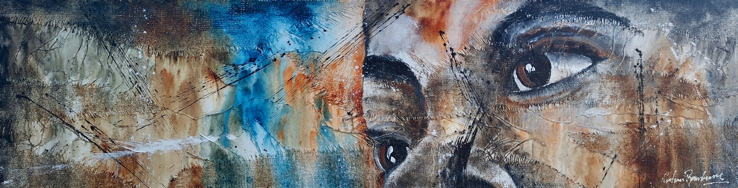 Paul van Rensburg - Acrylic on Stretched (1900mm x 500mm)