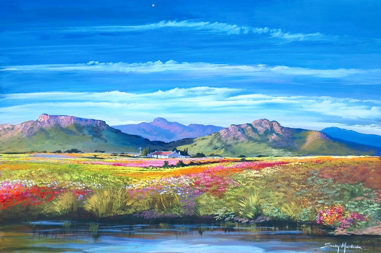 Solly Manthata - Oil & Acrylic on Panel (1200mm x 800mm)