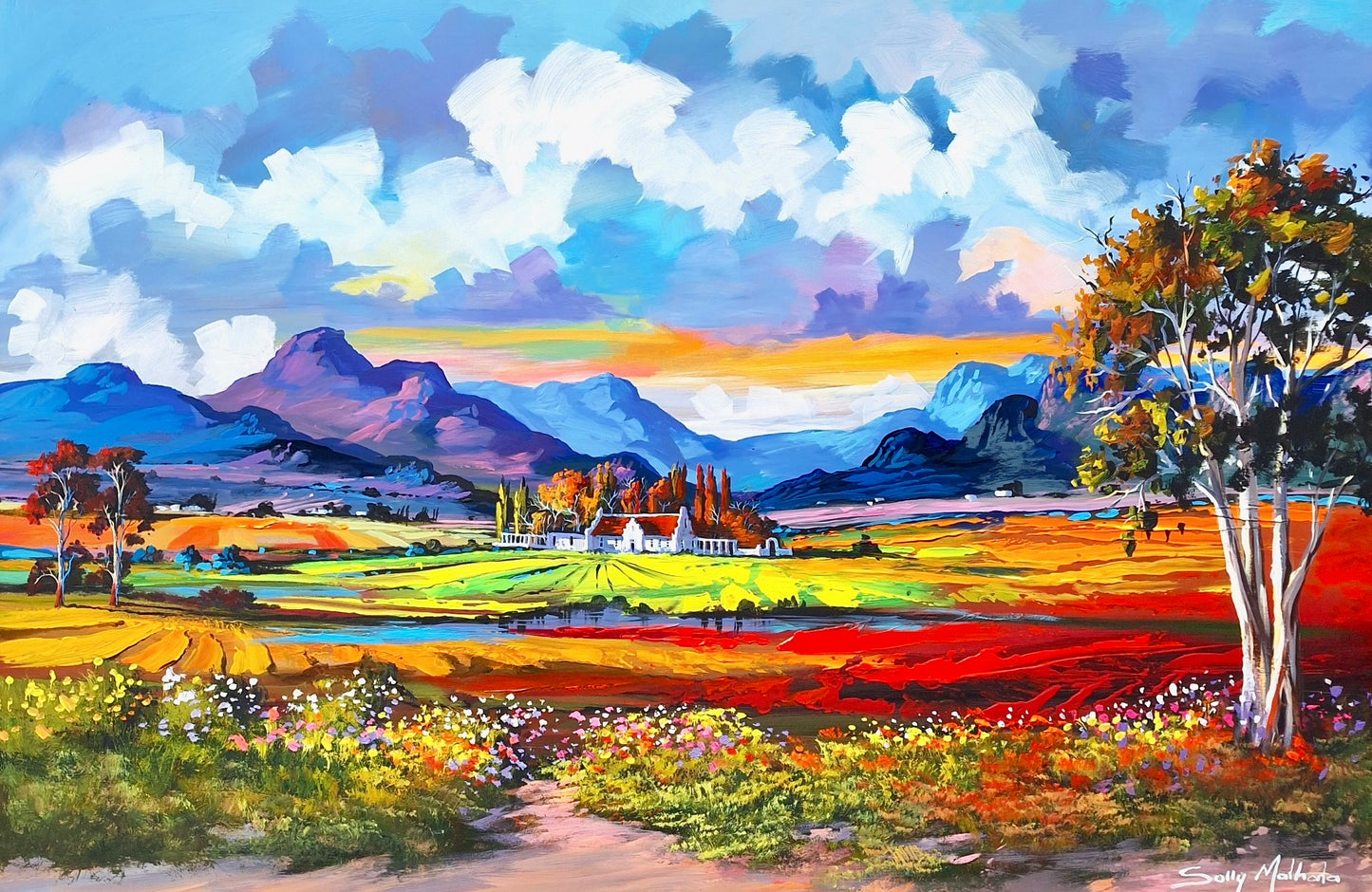 Solly Manthata - Oil & Acrylic on Panel (1200mm x 800mm)