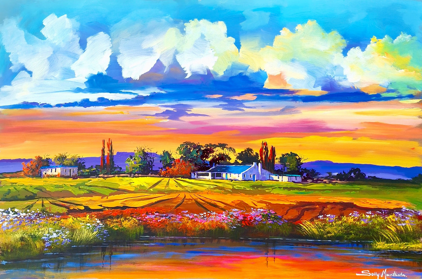 Solly Manthata - Oil & Acrylic on Panel (1200mm x 800mm)