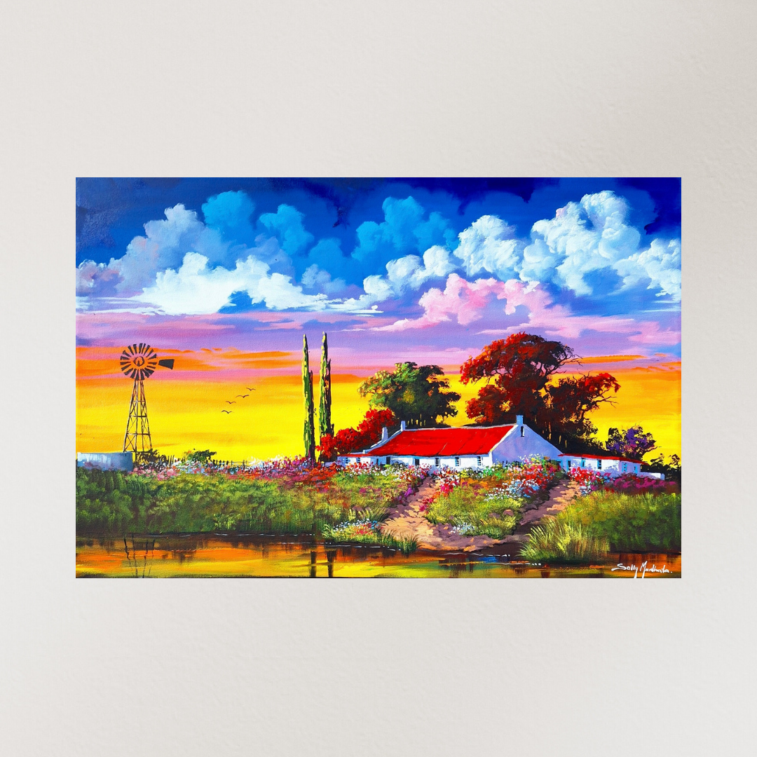 Manthata Solly Manthata - Oil & Acrylic on Stretched Canvas – The Winelands Art ...