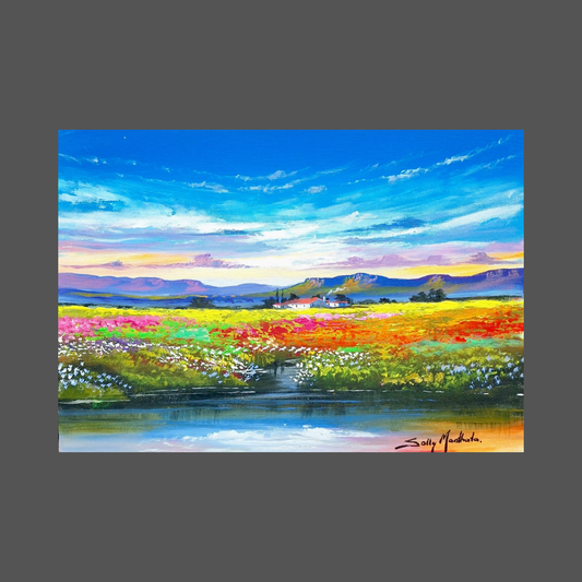 Solly Manthata - Oil & Acrylic on Stretched Canvas (400mm x 300mm)