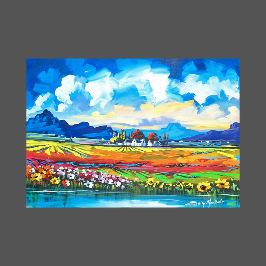 Solly Manthata - Oil & Acrylic on Stretched Canvas (400mm x 300mm)