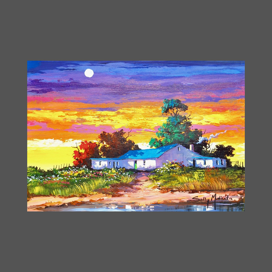 Solly Manthata - Oil & Acrylic on Stretched Canvas (400mm x 300mm)