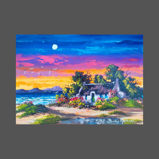 Solly Manthata - Oil & Acrylic on Stretched Canvas (400mm x 300mm)