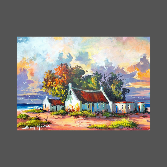 Solly Manthata - Oil & Acrylic on Stretched Canvas (400mm x 300mm)