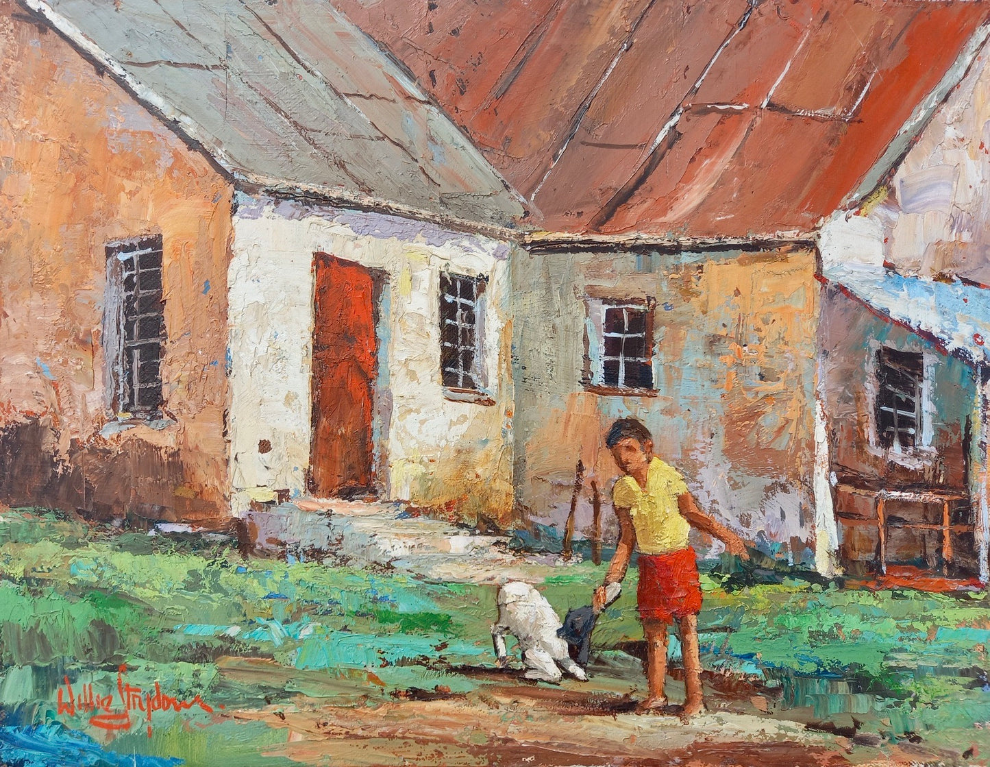 Oil on Canvas Panel by Willie Strydom